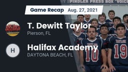 Recap: T. Dewitt Taylor  vs. Halifax Academy  2021