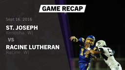 Recap: St. Joseph  vs. Racine Lutheran  2016