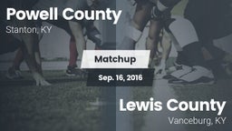 Matchup: Powell County vs. Lewis County  2016