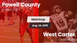 Matchup: Powell County vs. West Carter  2018