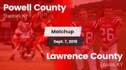 Matchup: Powell County vs. Lawrence County  2018