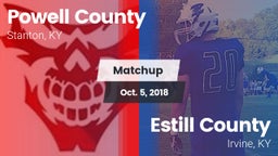 Matchup: Powell County vs. Estill County  2018