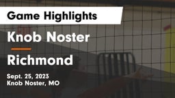Knob Noster  vs Richmond  Game Highlights - Sept. 25, 2023