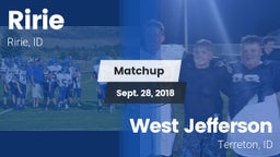 Matchup: Ririe vs. West Jefferson  2018