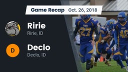 Recap: Ririe  vs. Declo  2018