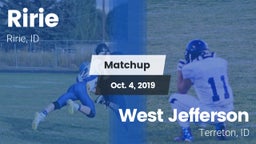 Matchup: Ririe vs. West Jefferson  2019