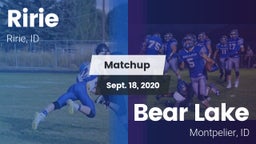 Matchup: Ririe vs. Bear Lake  2020