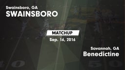 Matchup: Swainsboro vs. Benedictine  2016