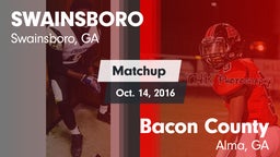 Matchup: Swainsboro vs. Bacon County  2016