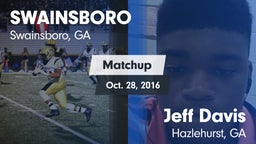 Matchup: Swainsboro vs. Jeff Davis  2016