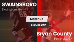 Matchup: Swainsboro vs. Bryan County  2017