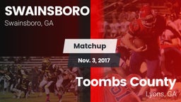 Matchup: Swainsboro vs. Toombs County  2017