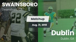 Matchup: Swainsboro vs. Dublin  2018