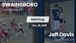 Matchup: Swainsboro vs. Jeff Davis  2018