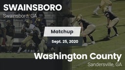 Matchup: Swainsboro vs. Washington County  2020