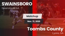 Matchup: Swainsboro vs. Toombs County  2020