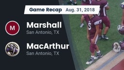 Recap: Marshall  vs. MacArthur  2018