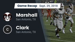 Recap: Marshall  vs. Clark  2018