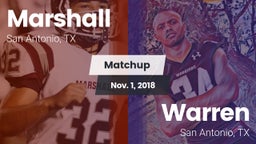 Matchup: Marshall  vs. Warren  2018