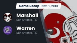 Recap: Marshall  vs. Warren  2018