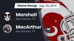 Recap: Marshall  vs. MacArthur  2019