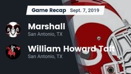 Recap: Marshall  vs. William Howard Taft  2019