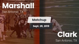 Matchup: Marshall  vs. Clark  2019