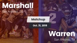 Matchup: Marshall  vs. Warren  2019