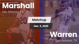 Matchup: Marshall  vs. Warren  2020