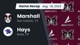 Recap: Marshall  vs. Hays  2023