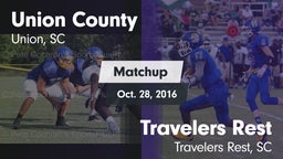 Matchup: Union County vs. Travelers Rest  2016