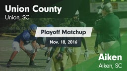 Matchup: Union County vs. Aiken  2016
