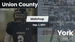 Matchup: Union County vs. York  2017