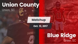Matchup: Union County vs. Blue Ridge  2017