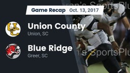 Recap: Union County  vs. Blue Ridge  2017