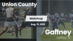 Matchup: Union County vs. Gaffney  2018