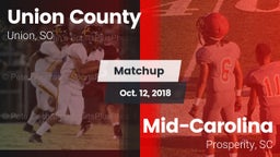 Matchup: Union County vs. Mid-Carolina  2018