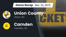 Recap: Union County  vs. Camden  2019