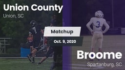 Matchup: Union County vs. Broome  2020