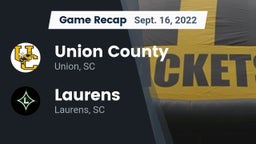 Recap: Union County  vs. Laurens  2022