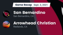 Recap: San Bernardino  vs. Arrowhead Christian  2021