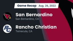 Recap: San Bernardino  vs. Rancho Christian  2022