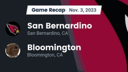 Recap: San Bernardino  vs. Bloomington  2023