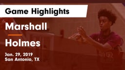 Marshall  vs Holmes  Game Highlights - Jan. 29, 2019