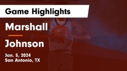 Marshall  vs Johnson  Game Highlights - Jan. 5, 2024