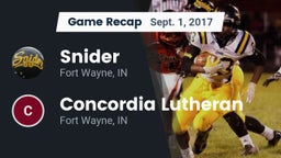 Recap: Snider  vs. Concordia Lutheran  2017
