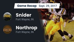 Recap: Snider  vs. Northrop  2017
