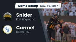 Recap: Snider  vs. Carmel  2017