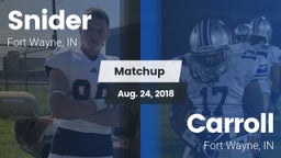 Matchup: Snider vs. Carroll  2018
