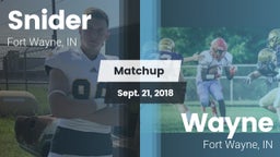 Matchup: Snider vs. Wayne  2018